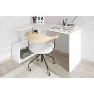 Sofahouse Dizajnový rohový písací stôl Rachelle biely