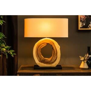 LuxD 21537 Designová stolní lampa Deandre, 61 cm ořech