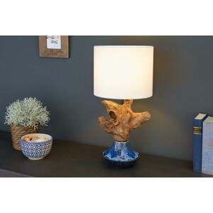 LuxD 21540 Designová stolní lampa Sloane, 50 cm ořech
