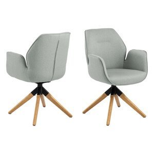 Dkton Designová židle Ariella šedá - přírodní
