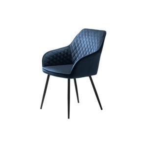 Furniria Designová židle Dana modrý samet