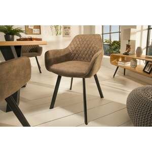 LuxD Designová židle Francesca, šedohnědá taupe - Skladem (RP)