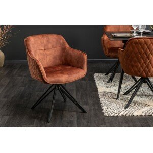 LuxD Designová židle Natasha hnědý samet