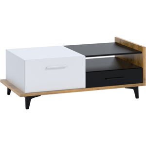 ARTBm Konferenční stolek BOX-03 Barva: dub burgun / bílá / černá