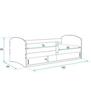 BMS Dětská obrázková postel LUKI 1 | bílá Obrázek: Auto