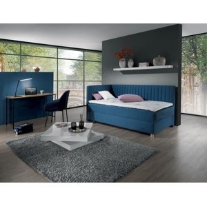 New Design Čalouněná postel NOVO s čely | levá s topperem Rozměr: 80 x 200 cm