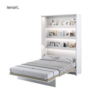 Dig-net nábytek Sklápěcí postel Lenart BED CONCEPT BC-01p | bílý lesk 140 x 200 cm