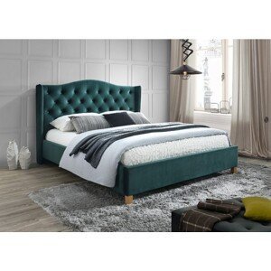 Signal Manželská postel ASPEN Velvet | 180 x 200 cm SIGNAL - ložnicový nábytek: Zelená / Bluvel 78