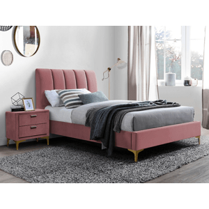 Signal Čalouněná jednolůžková postel MIRAGE | Velvet 90 Barva: Růžová