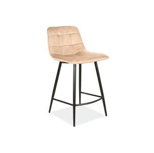 Signal Barová židle MILA H-2 | Velvet Barva: Béžová / Bluvel 28