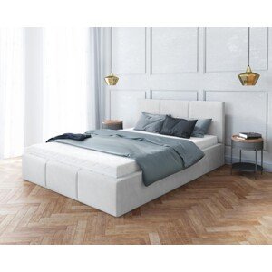 FDM Čalouněná manželská postel FRESIA | 160 x 200 cm Barva: Bílá
