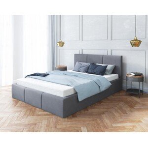 FDM Čalouněná manželská postel FRESIA | 160 x 200 cm Barva: Šedá
