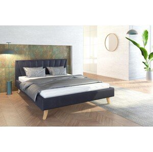 FDM Čalouněná manželská postel HEAVEN | 120 x 200 cm Barva: Černá