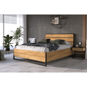 BMS Masivní postel LOFT | 120 x 200 cm