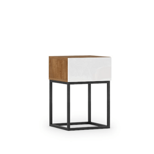 Artelta Noční stolek AVORIO Barva: Dub artisan / bílý lesk