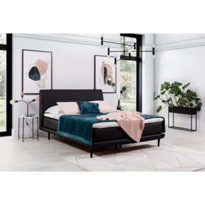 Artelta Manželská postel ASTERIA | 180 x 200 cm Barva: Černá / Soft 11