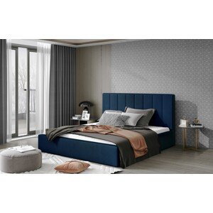 Artelta Manželská postel AUDREY | 140 x 200 cm Barva: Modrá / Monolith 77