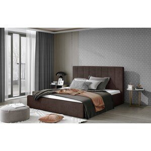 Artelta Manželská postel AUDREY s úložným prostorem | 140 x 200 cm Barva: Hnědá / Dora 28