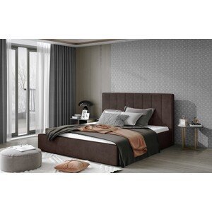Artelta Manželská postel AUDREY s úložným prostorem | 180 x 200 cm Barva: Hnědá / Dora 28