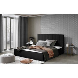 Artelta Manželská postel AUDREY s úložným prostorem | 180 x 200 cm Barva: Černá / Soft 11