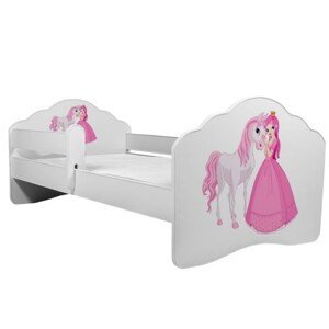 ArtAdrk Dětská postel CASIMO | se zábranou Provedení: Princezná s koňom