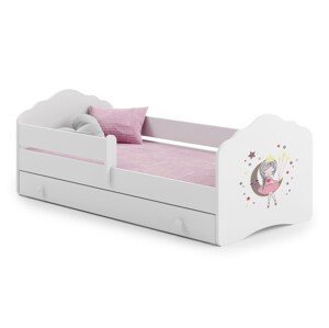 ArtAdrk Dětská postel CASIMO | se zásuvkou a zábranou Provedení: Spiaca princezná