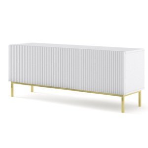 ARTBm TV stolek RAVENNA B 3D 150 | bílá matná Provedení: Biela matná / zlatá podnož