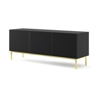 ARTBm TV stolek RAVENNA B 3D 150 | černá matný Provedení: Čierny mat / zlatá podnož