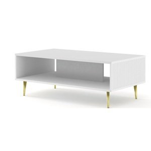 ARTBm Konferenční stolek RAVENNA B 90 | bílá matná Provedení: Biela matná  / zlaté nohy