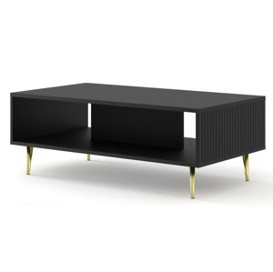 ARTBm Konferenční stolek RAVENNA B 90 | černá matná Provedení: Čierny mat  / zlaté nohy