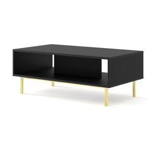 ARTBm Konferenční stolek RAVENNA B 90 | černá matná Provedení: Čierny mat / zlatá podnož