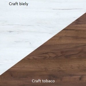 ARTBm Šatní skříň HUGO | 10 Barva: craft bílý / craft tobaco