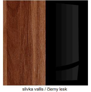 ARTBm Policový panel VERIN | 07 Barva: Švestka Vallis / černý lesk