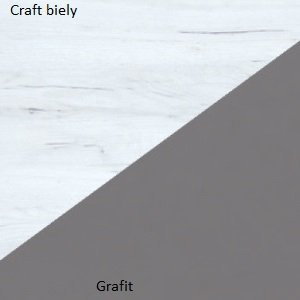 ARTBm Šatní skříň SOLAR | SLR 05 Barva: craft bílý / grafit