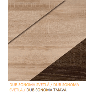 ARTBm Komoda NOTTI | 02 Barva: Dub sonoma světlá / dub sonoma světlá / dub sonoma tmavá