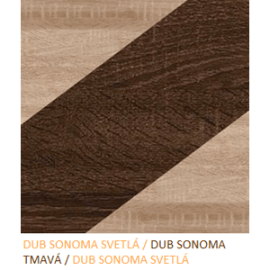 ARTBm Komoda NOTTI | 03 Barva: Dub sonoma světlá / dub sonoma tmavá / dub sonoma světlá