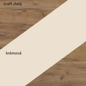 ARTBm Regál NOTTI | 04 Barva: craft zlatý / krémová / craft zlatý