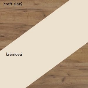 ARTBm Šatní skříň NOTTI | 07 Barva: craft zlatý / krémová / craft zlatý