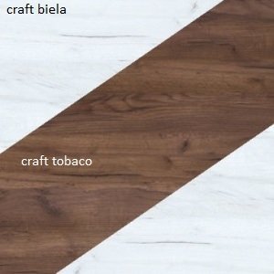 ARTBm Vitrína NOTTI | 08 Barva: craft bílý / craft tobaco / craft bílý