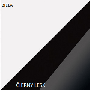 ARTBm Komoda MAX 01 Barva: Bílá / černý lesk