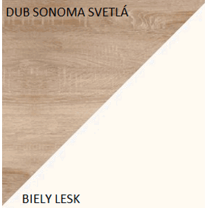 ARTBm Skříň MAX 05 Barva: Dub sonoma světlá / bílý lesk