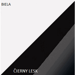 ARTBm Závěsná skříňka MAX 06 Barva: Bílá / černý lesk