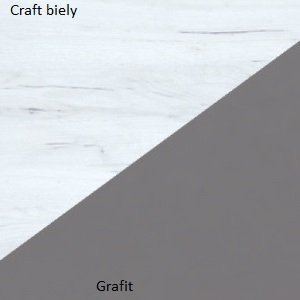 ARTBm Rohový psací stolek KITTY | KIT-02 Barva: craft bílý / grafit
