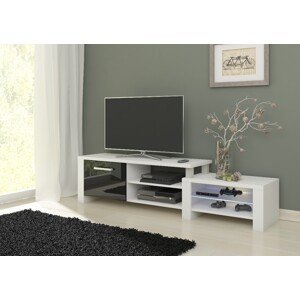 ARTBm TV stolek Orion Barva: Bílá / černý lesk