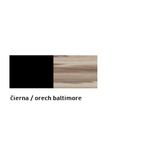 Meblar Noční stolek MORENA P / L Barva: Černá / ořech baltimore