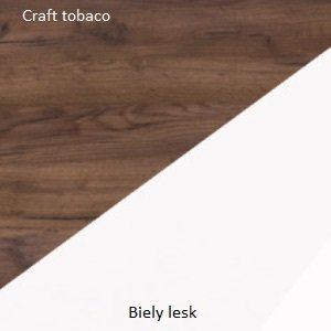 ARTBm Regál KING | 07 Barva: Craft tobaco / bílý lesk