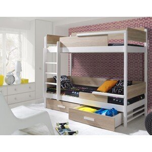 ArtBed Dětská patrová postel TRES Provedení: Moření - Akryl