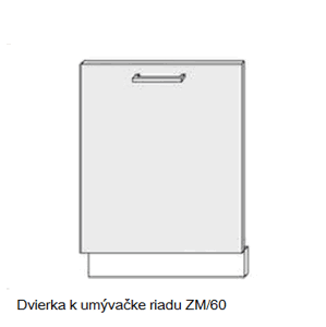 ArtExt Kuchyňská linka Brerra - lesk Kuchyně: Dvířka k myčce nádobí ZM/60/60 cm