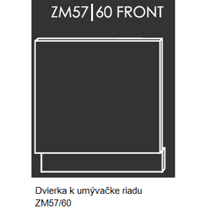 ArtExt Kuchyňská linka Brerra - lesk Kuchyně: Dvířka k myčce nádobí ZM57/60/60 cm