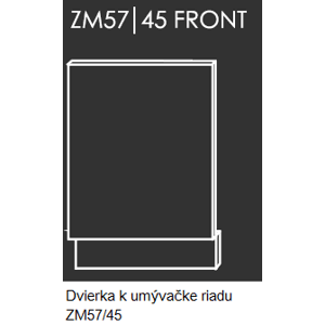 ArtExt Kuchyňská linka Brerra - lesk Kuchyně: Dvířka k myčce nádobí ZM57/45/45 cm